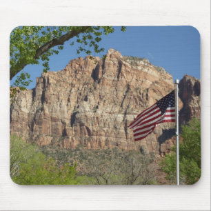 American Flag in Zion National Park I Mouse Pad