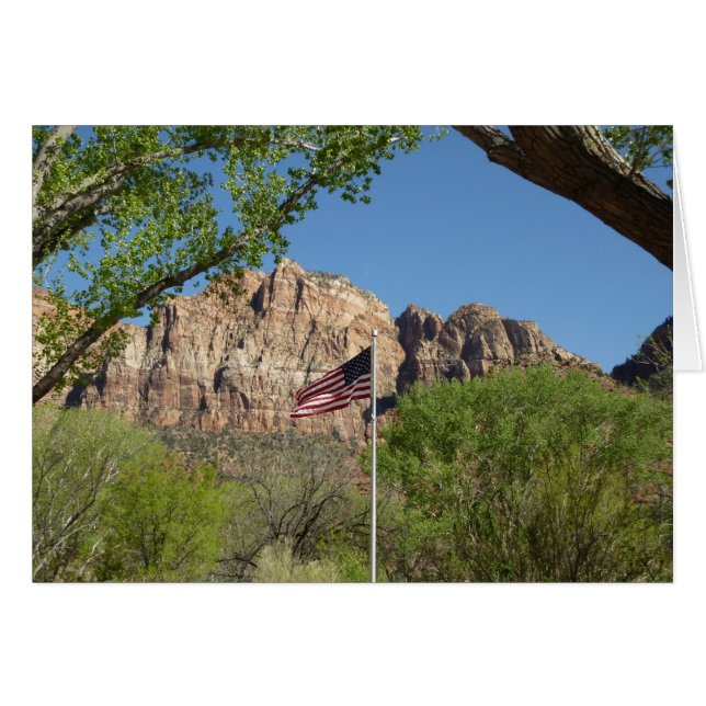 American Flag in Zion National Park II (Front Horizontal)