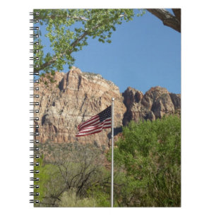 American Flag in Zion National Park II Notebook