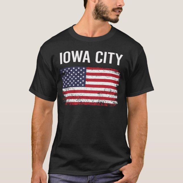 American Flag Iowa T-Shirt (Front)
