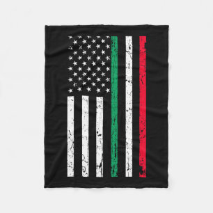 American Flag Italian American Pride 4th Of July Fleece Blanket
