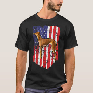 American Flag Italian Greyhound 4th Of July Usa T-Shirt