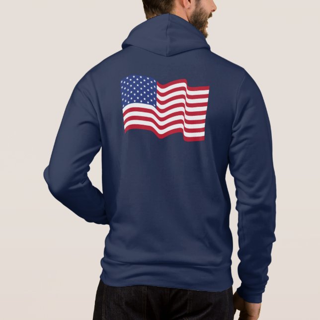 American Flag Jacket Hoodie (Back)