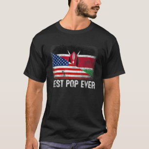 American Flag & Kenya Flag Best Pop Ever Family T-Shirt