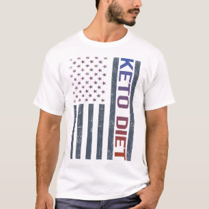 American Flag Keto Diet Ketogenic Ketone Ketosis T-Shirt
