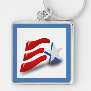 AMERICAN FLAG KEY RING
