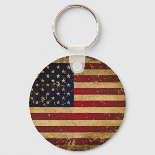 American Flag Key Ring