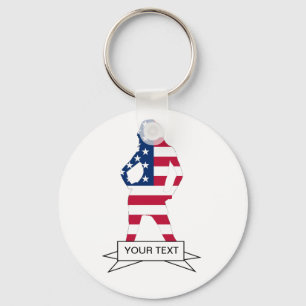 American flag key ring