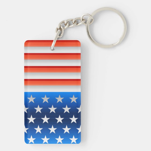 American Flag Key Ring (Back)