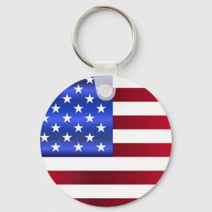 American Flag Key Ring