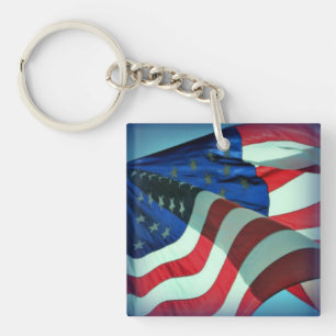 American Flag Keychain