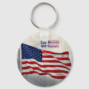 American Flag Keychain