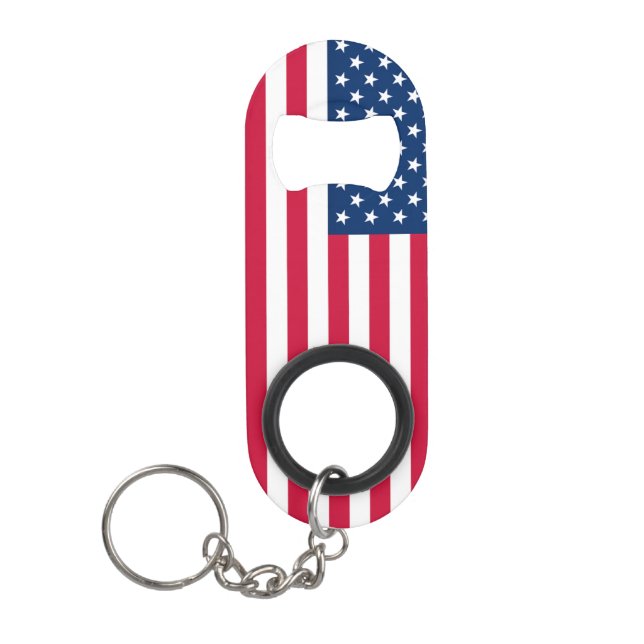 American Flag Keychain Bottle Opener USA (Front)