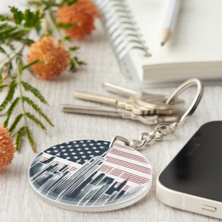 American Flag Keychain Design - Patriotic Accessor