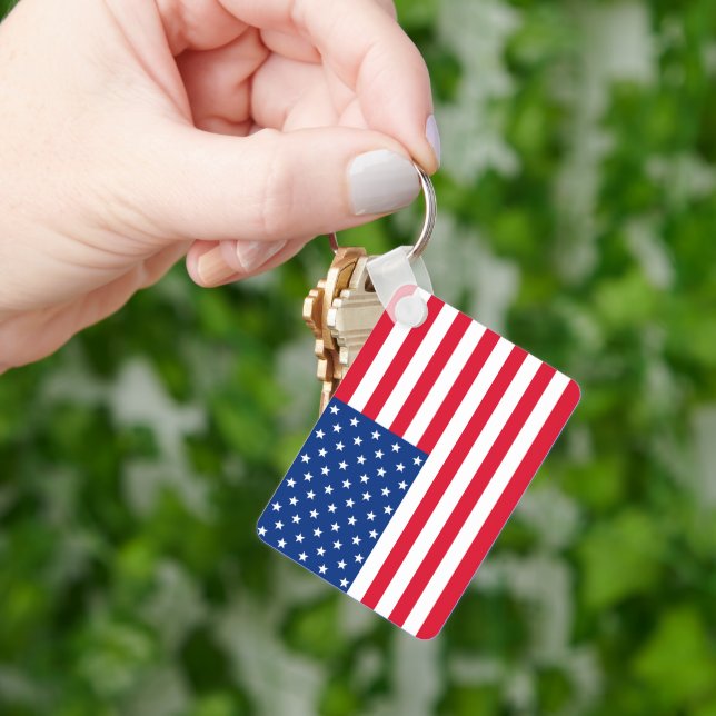 American Flag Keychain Gift  (Hand)