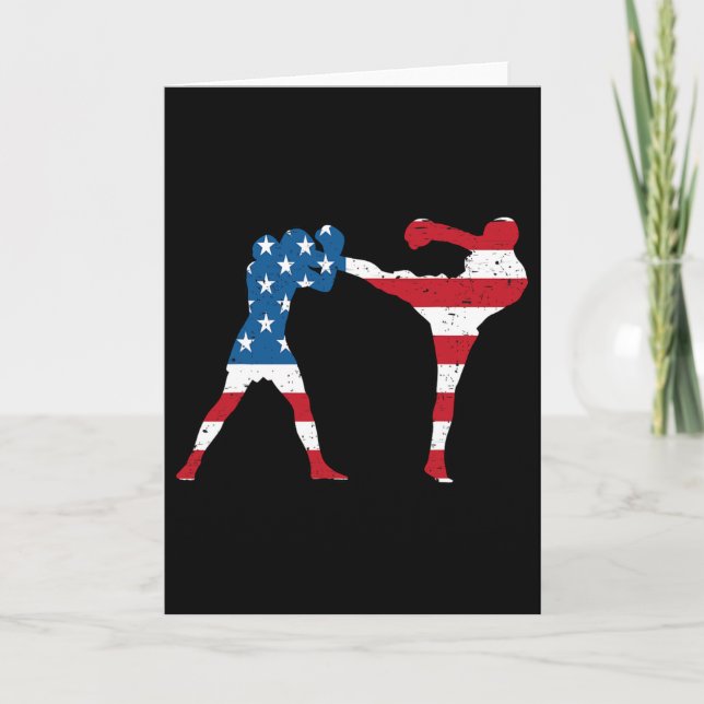 American Flag Kickboxing  Card (Front)