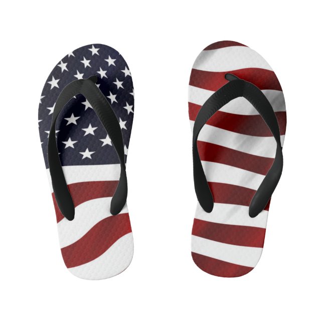 American Flag Kid's Jandals (Footbed)