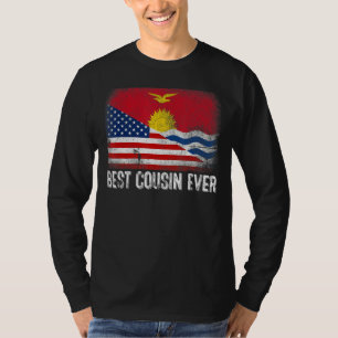 American Flag & Kiribati Flag Best Cousin Ever Fam T-Shirt
