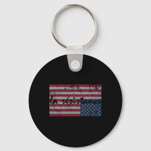 American Flag La Resistance Resist Upside Down Usa Key Ring