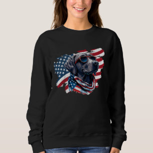 American Flag Labrador Retriever 4th Of July USA D Sweatshirt