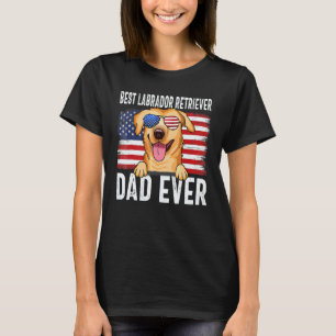 American Flag Labrador Retriever Dad Dog Fathers T-Shirt