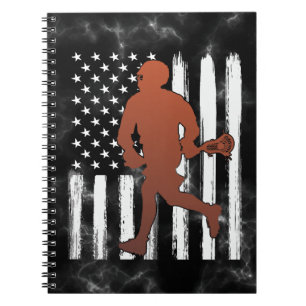 American Flag lacrosse Notebook