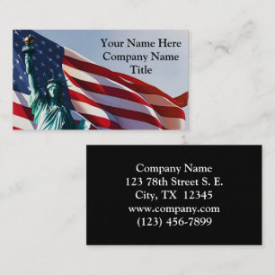 American Flag - Lady Liberty Business Card