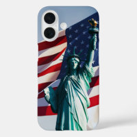 American Flag Lady Liberty