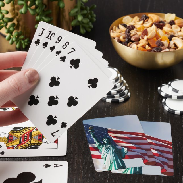 American Flag Lady Liberty Playing Cards (In Situ)