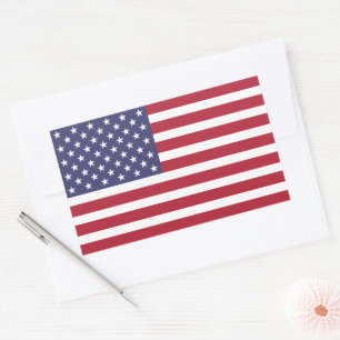American Flag Large Rectangle Rectangular Sticker