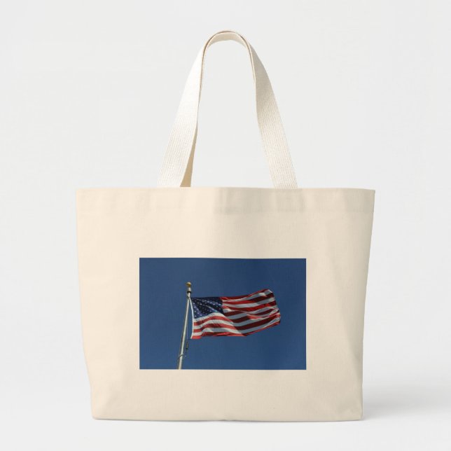 American Flag Large Tote Bag (Front)