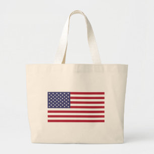 American Flag Large Tote Bag
