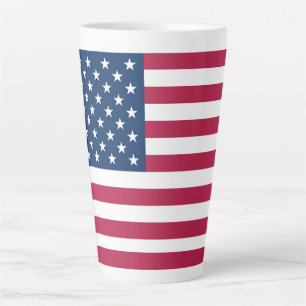 American flag latte mug