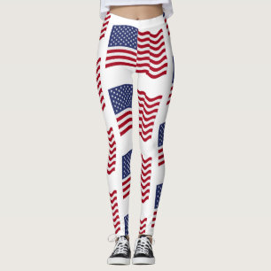 American Flag Leggings
