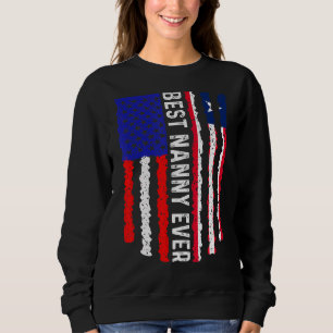 American Flag Liberia Flag Best Nanny Ever Family Sweatshirt