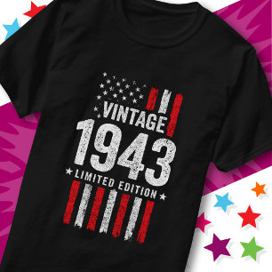 American Flag Limited Edition Stars Vintage 1943 T-Shirt