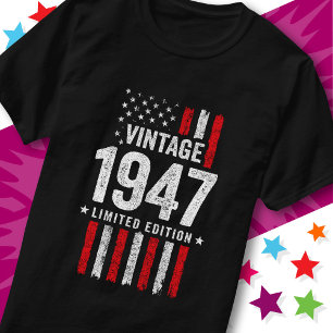 American Flag Limited Edition Stars Vintage 1947 T-Shirt