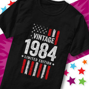 American Flag Limited Edition Stars Vintage 1984 T-Shirt