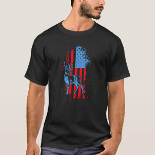 American Flag Love To Hunt Deer Deer Hunting 5 T-Shirt
