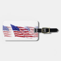 American Flag Luggage Tag