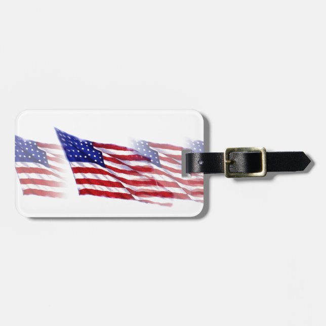 American Flag Luggage Tag (Front Horizontal)