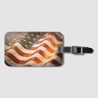 American Flag Luggage Tag