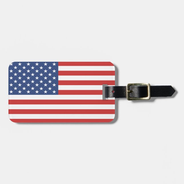 American flag luggage tag (Front Horizontal)