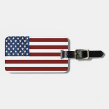 American Flag Luggage Tag