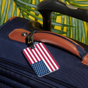 American flag luggage tag