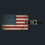 American Flag Luggage Tag<br><div class="desc">American Flag Stand out in the baggage carousel with a custom luggage tag from Zazzle! No larger than a business card and constructed of 100% acrylic, this luggage tag is ready to stand-up to the travel demands of any road warrior or adventure seeker. Produced using the AcryliPrint®HD printing process, your...</div>