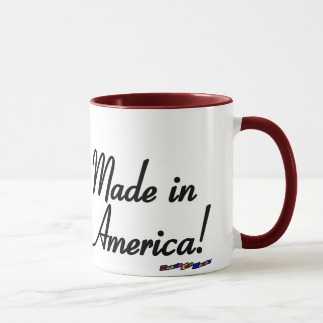 American Flag - Made in America! - distressed Mug (Right)