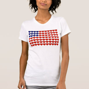 American Flag Made of Hearts T-Shirt
