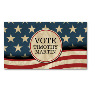 American Flag Magnetic Business Card