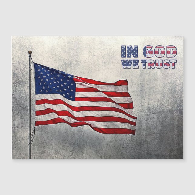 American Flag Magnetic Card (Front)